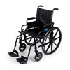 Medline K4 Extra-Wide Lightweight Wheelchair with Swing-Back Desk-Length Arms and Swing-Away Footrests, 22