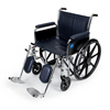 Medline Excel Wheelchair with Removable Full-Length Arms and Elevating Footrests, 20