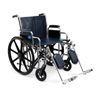 Excel Wheelchair with Removable Desk-Length Arms and Elevating Footrests, 24"W