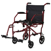 Medline Ultralight Transport Chairs, Red, F: 6  R: 8, 1/EA MEDMDS808200F3R
