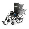 Excel Reclining Wheelchair with Removable Desk-Length Arms and Elevating Leg Rests, 350 lb. Weight Capacity, 22" Width