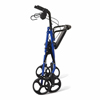 Medline Basic Steel Rollators, Blue, 8