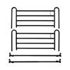 Medline Spring Loaded 4 Bar Side Rail, for Homecare Beds, 1/PR MEDMDS89695N