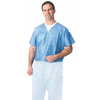 Medline Disposable Scrub Tops, Blue, XXL MEDNON27202XXL