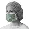 Medline N95 Flat Fold Respirator Masks, White/Green, One Size Fits Most, 35 EA/BX MEDNON27501Z