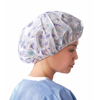 Medline Pro Series Bouffant Caps, Brush Stroke Print, 24