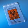 Specimen Transport Bag with Document Pouch 6 X 9 Inch Zip Closure Biohazard Symbol / Storage Instructions NonSterile, 100/BX