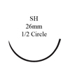 Absorbable Suture with Needle Coated Vicryl Polyglactin 910 SH 1/2 Circle Taper Point Needle Size 2 - 0 Braided, 36 EA/BX