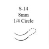 Absorbable Suture with Needle Coated Vicryl™ Polyglactin 910 S-14 1/4 Circle Spatula Needle Size 5-0 Braided, 12/BX
