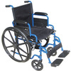 Wheelchair Blue Streak Desk Length Arm Swing-Away Footrest Black Upholstery 16 Inch Seat Width Adult 250 lbs. Weight Capacity, 1/EA
