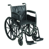 Wheelchair Silver Sport 2 Dual Axle Desk Length Arm Swing-Away Footrest Black Upholstery 20 Inch Seat Width Adult 350 lbs. Weight Capacity, 1/EA