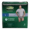 Depend FIT-FLEx Male Adult Absorbent Underwear Pull On with Tear Away Seams Large Disposable Heavy Absorbency, 34 EA/CS