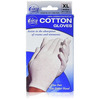 Infection Control Glove X-Large Cotton White Hemmed Cuff NonSterile