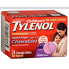 Childrens Pain Relief Childrens Tylenol 160 mg Strength Acetaminophen Chewable Tablet 24 per Box