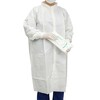 Cleanroom Lab Coat Contec® CritiGear™ White 3X-Large Knee Length Microporous Fabric Disposable, 10/BG