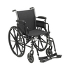 Lightweight Wheelchair Cruiser III Dual Axle Desk Length Arm Flip Back, Padded, Removable Arm Style Mag Wheel Black 18 Inch Seat Width 300 lbs. Weight Capacity, 1/ EA