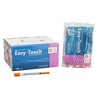 Insulin Syringe with Needle EasyTouch 1 mL 28 Gauge 1/2 Inch Attached Needle Without Safety, 100/BX