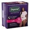 Female Adult Absorbent Underwear Depend® Night Defense® Waistband Style Large Disposable Heavy Absorbency