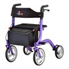 4 Wheel Rollator EXPRESS Purple Adjustable Height / Folding Aluminum Frame, 1/EA