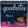 Female Youth Absorbent Underwear GoodNites® Pull On with Tear Away Seams Size 5 / Large Disposable Heavy Absorbency, 11/PK