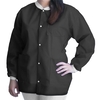 Lab Jacket FitMe Black Large Hip Length Disposable, 10/BG