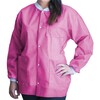 Lab Coat FitMe Raspberry Pink Medium Knee Length 3-Layer SMS Disposable