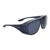 Sunglasses SolarShield® Fit Over Smoke Tint Polycarbonate Lens Black Frame Over Ear, 1/EA
