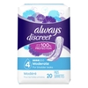 Bladder Control Pad Always Discreet 12-1/2 Inch Length Moderate Absorbency RapidDry Core One Size Fits Most, 20 EA/PK