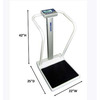 Physician Scale with Handrail Befour Digital Display 1000 lbs. / 454 kg Capacity Silver Battery Operated, 1/EA
