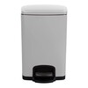 McKesson Trash Can McKesson 20 Quart / 5 gal. White Metal Square MON1223684CS