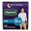 Depend Night Defense Absorbent Underwear for Men, Small/Medium
