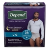 Depend Night Defense Absorbent Underwear for Men, Large