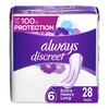 Bladder Control Pad Always Discreet 15.7 Inch Heavy Absorbency Poly Core Size 6