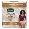 Female Adult Absorbent Underwear Depend® Silhouette® Waistband Style Medium Disposable Heavy Absorbency
