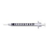 Standard Insulin Syringe with Needle Micro-Fine™ 1 mL 1/2 Inch 28 Gauge NonSafety Regular Wall, 100/BX