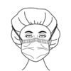Surgical Mask Fog Shield Anti-fog Foam Pleated Tie Closure One Size Fits Most Green NonSterile Not Rated Adult, 150/CS