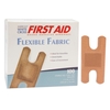 Adhesive Strip American® White Cross First Aid 1.5 x 3" Fabric Knuckle Tan Sterile, 1200/BX