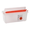 SharpSafety™ In Room Sharps Container, Mailbox, Clear, 5 Quart