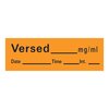 Precision Dynamic Drug Label Timemed Anesthesia Label Tape Versed_mg/mL Date_ Time_ Int_ Orange 1/2 X 1-1/2 Inch, 1/RL MON173564RL