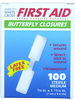 Adhesive Bandage Butterfly Closure 3/8" X 1-13/16", 100EA/BX