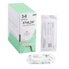 Nonabsorbable Suture with Needle Ethilon Nylon FS-1 3/8 Circle Reverse Cutting Needle Size 3 - 0 Monofilament