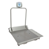 Digital Wheelchair Scale Health O Meter LCD Display 1000 lbs. / 454 kg Gray AC Adapter or 6 AA Battery Operated