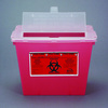 Phlebotomy Sharps Container Bemis Sentinel 1-Piece 2 Gallon Red Base Vertical Entry Lid, 1/ EA