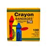 Adhesive Strip ASO 3/4 X 3 Inch Plastic Rectangle Kid Design (Assorted Crayon) Sterile, 100/BX