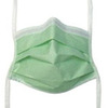 Surgical Mask Fog Shield Anti-fog Tape Pleated Tie Closure One Size Fits Most Green NonSterile Not Rated Adult, 50/BX