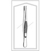 Dressing Forceps Econo™ 5 Inch Length Floor Grade Pakistan Stainless Steel Sterile NonLocking Thumb Handle Straight Serrated Tip