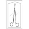 Dissecting Scissors Econo™ Metzenbaum-Lahey 5-1/2 Inch Length Floor Grade Stainless Steel Sterile Finger Ring Handle Straight Blunt Tip / Blunt Tip, 25/CS