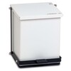 RECEPTACLE, WASTE STEP-ON WHT 16QT