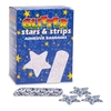Adhesive Strip Glitter Stat Strip 3/4 x 3" Plastic Rectangle Kid Design (Glitter Stars and Stripes) Sterile, 1200 EA/CS