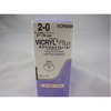 Absorbable Antibacterial Suture with Needle Coated Vicryl™ Plus Polyglactin 910 CP-2 1/2 Circle Reverse Cutting Needle Size 2-0 Braided, 36/BX